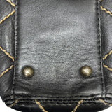 シャネル CHANEL ワイルドステッチ トートバッグ ブラック×ゴールド金具 カーフレザー レディース ショルダーバッグ