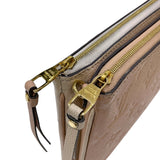 ルイ・ヴィトン LOUIS VUITTON ポシェット・ドゥーブルジップ M63919 ベージュ×アイボリー モノグラム・アンプラントレザー レディース ショルダーバッグ