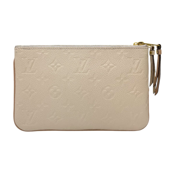 ルイ・ヴィトン LOUIS VUITTON ポシェット・ドゥーブルジップ M63919 ベージュ×アイボリー モノグラム・アンプラントレザー レディース ショルダーバッグ