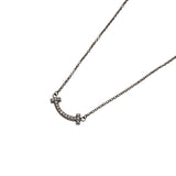 ティファニー TIFFANY＆CO Tスマイルマイクロミニネックレス K18ホワイトゴールド ジュエリー