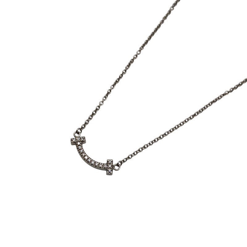 ティファニー TIFFANY＆CO Tスマイルマイクロミニネックレス K18ホワイトゴールド ジュエリー