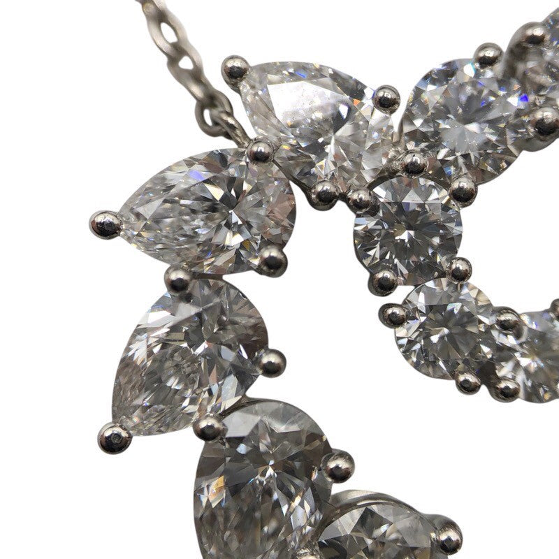 ハリーウィンストン HARRY WINSTON オープンクラスターハートダイヤネックレス Pt950プラチナ ジュエリー
