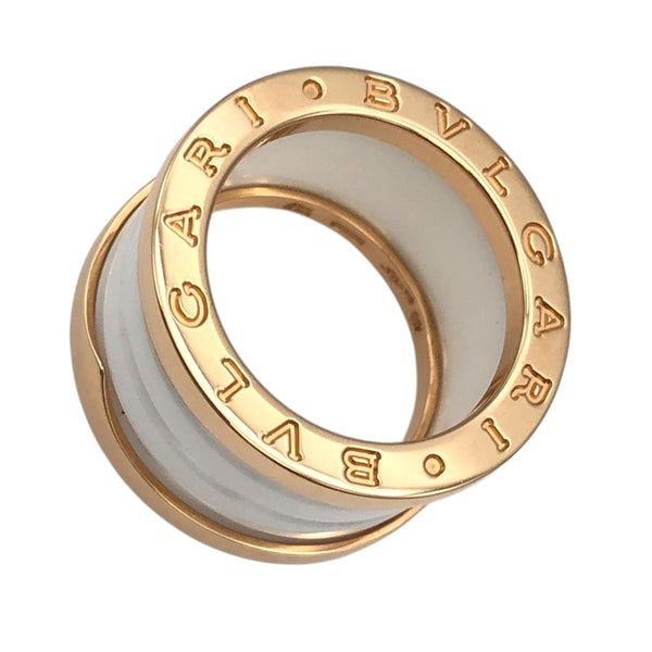 ブルガリ BVLGARI ビーゼロワンリング K18PG/ホワイトセラミック ジュエリー