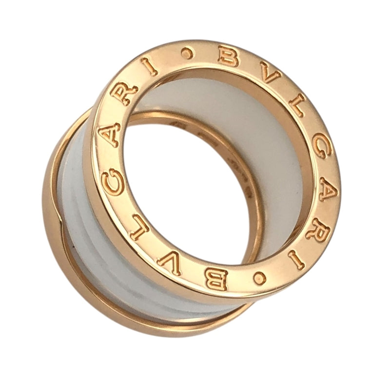 ブルガリ BVLGARI ビーゼロワンリング K18PG/ホワイトセラミック ジュエリー