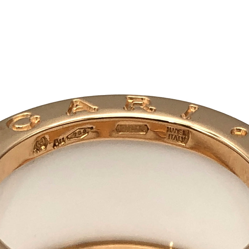 ブルガリ BVLGARI ビーゼロワンリング K18PG/ホワイトセラミック ジュエリー