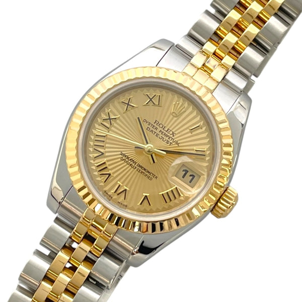 ロレックス ROLEX デイトジャスト26 サンビーム 179173 ゴールド K18YG/SS 自動巻き レディース 腕時計