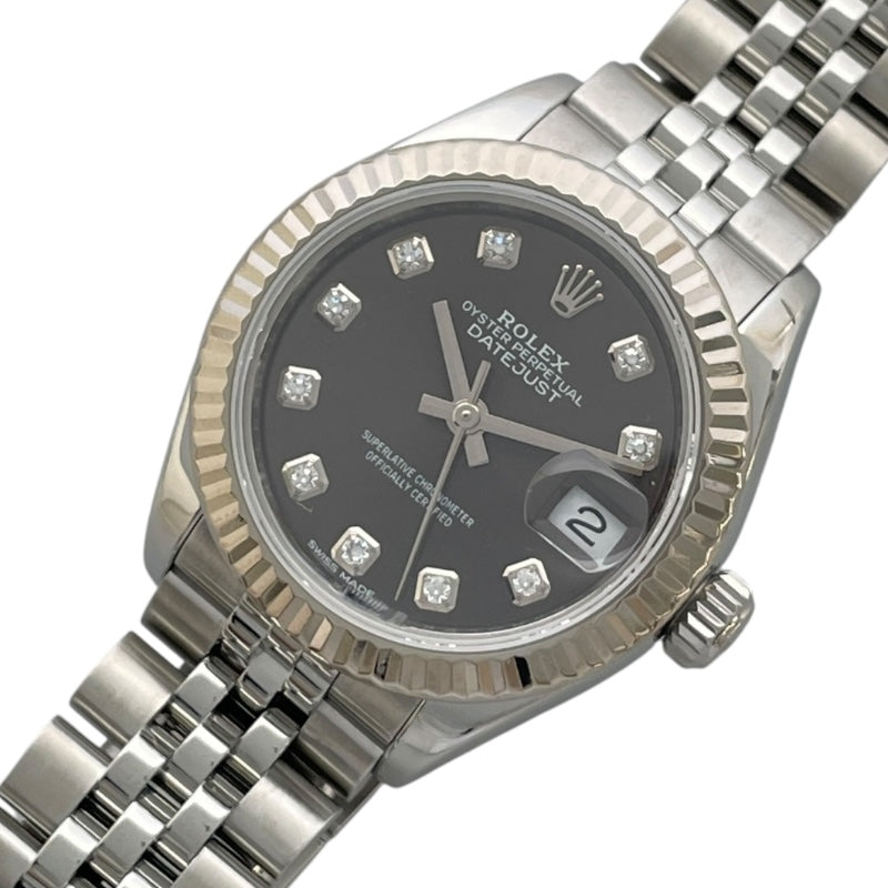 ロレックス ROLEX デイトジャスト28 279174G グレー K18WG/SS 自動巻き レディース 腕時計
