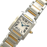 カルティエ Cartier タンクフランセーズ SM W51007Q4 アイボリー YG/SS クオーツ レディース 腕時計