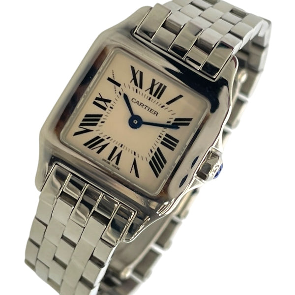 カルティエ Cartier サントス ドゥ モアゼル SM W25064Z5 ホワイト SS クオーツ レディース 腕時計