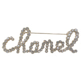 シャネル CHANEL ロゴライントーンパールブローチ AB2806 メタル レディース ブローチ