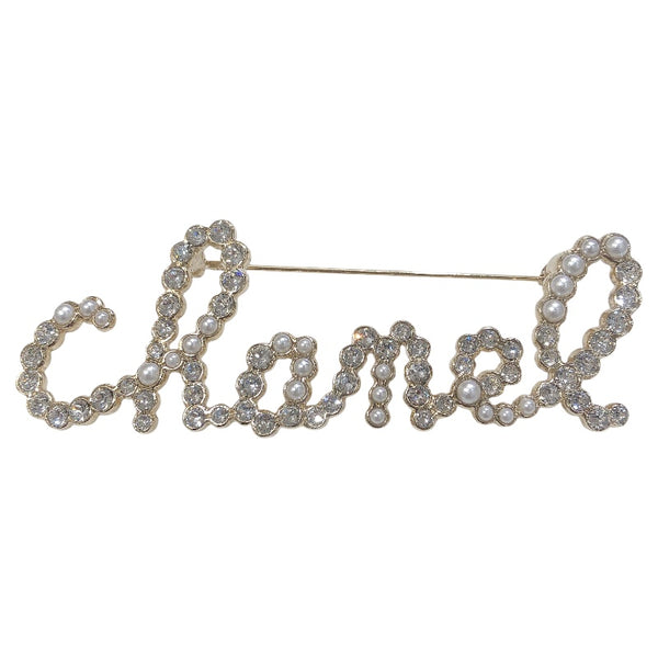 シャネル CHANEL ロゴライントーンパールブローチ AB2806 メタル レディース ブローチ