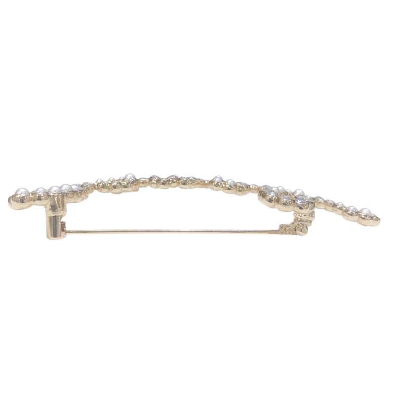 シャネル CHANEL ロゴライントーンパールブローチ AB2806 メタル レディース ブローチ