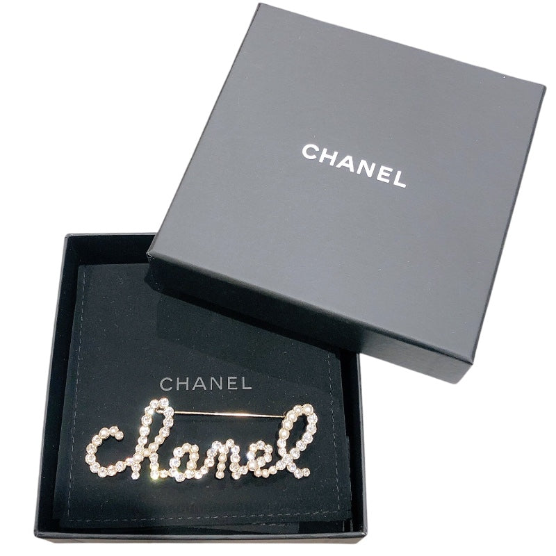 シャネル CHANEL ロゴライントーンパールブローチ AB2806 メタル レディース ブローチ