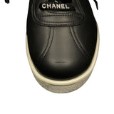 シャネル CHANEL ココマークレザーローカットスニーカー G34145 ブラック レザー メンズ スニーカー