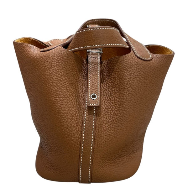 エルメス HERMES ピコタンロックPM B刻 ゴールド・シルバー金具 トリヨンクレマンス トリヨン レディース ハンドバッグ