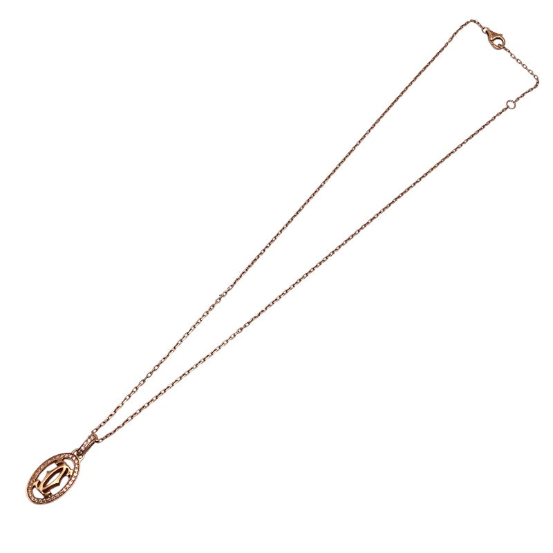 カルティエ Cartier ロゴドゥーブルダイヤネックレス K18PG/ダイヤモンド ジュエリー