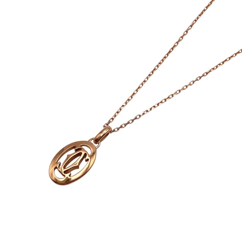 カルティエ Cartier ロゴドゥーブルダイヤネックレス K18PG/ダイヤモンド ジュエリー