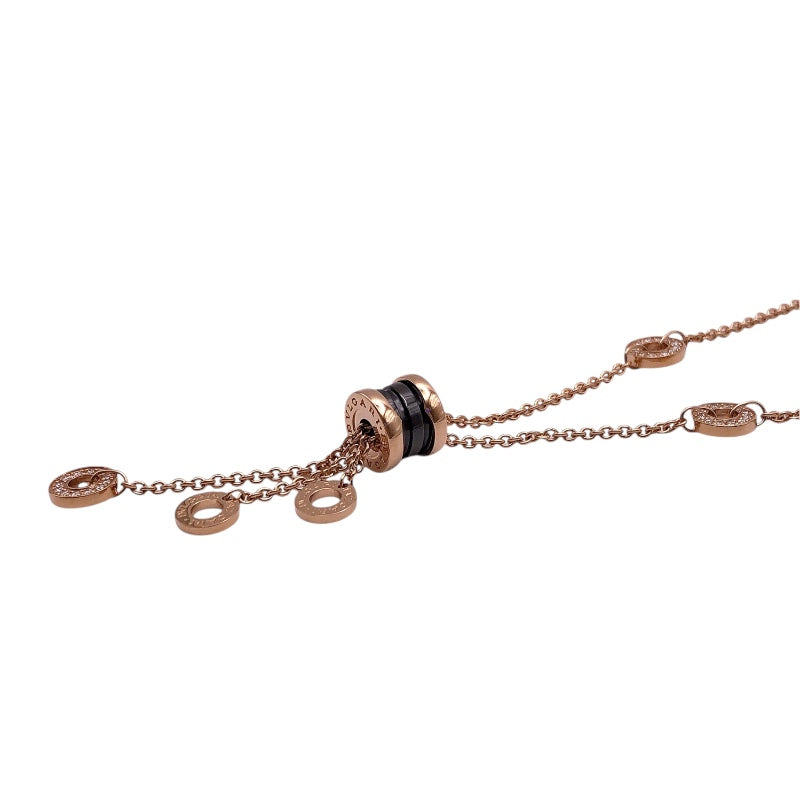 ブルガリ BVLGARI ビーゼロワンエレメントネックレス 750PG/セラミック/ダイヤモンド ジュエリー