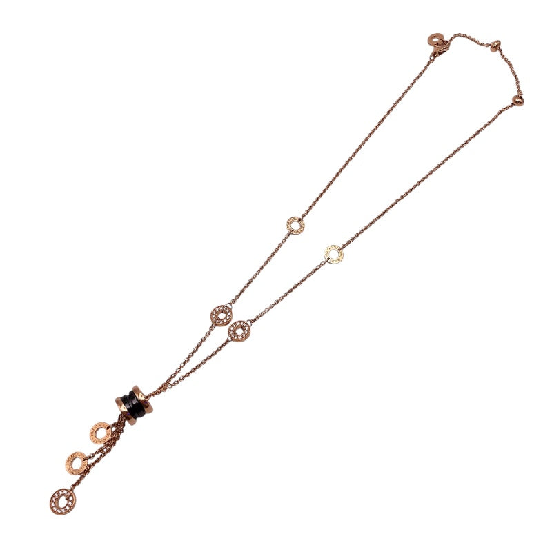 ブルガリ BVLGARI ビーゼロワンエレメントネックレス 750PG/セラミック/ダイヤモンド ジュエリー