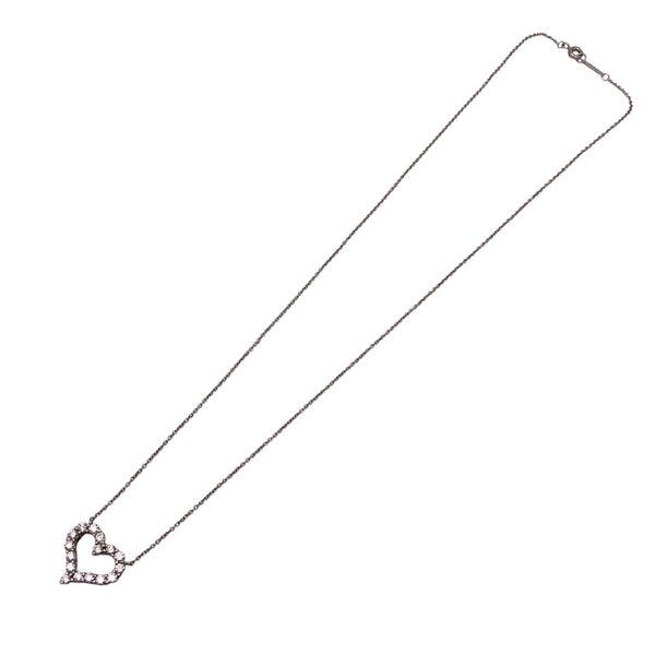 ティファニー TIFFANY＆CO センチメンタルハートネックレスSM Pt950プラチナ ダイヤモンド ジュエリー