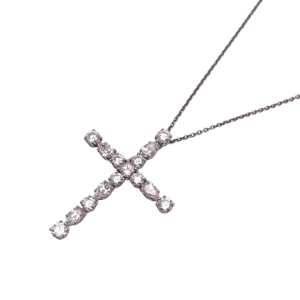 ハリーウィンストン HARRY WINSTON マドンナクロスダイヤネックレス Pt950 ジュエリー