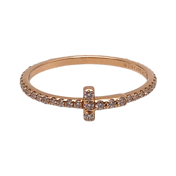 ティファニー TIFFANY＆CO ワイヤーバンドリング 750PG/ダイヤモンド ジュエリー