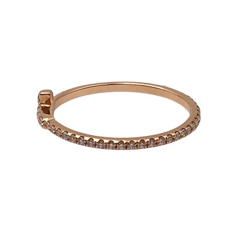 ティファニー TIFFANY＆CO ワイヤーバンドリング 750PG/ダイヤモンド ジュエリー