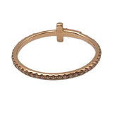 ティファニー TIFFANY＆CO ワイヤーバンドリング 750PG/ダイヤモンド ジュエリー