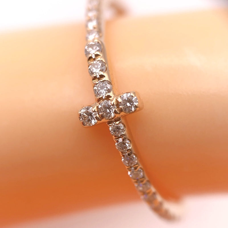ティファニー TIFFANY＆CO ワイヤーバンドリング 750PG/ダイヤモンド ジュエリー