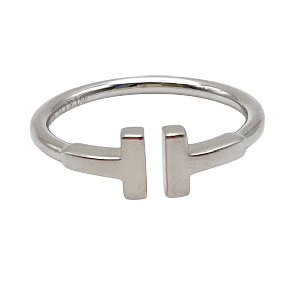 ティファニー TIFFANY＆CO Tワイヤーリング 750WG ジュエリー