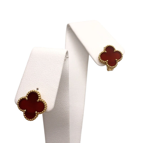 ヴァンクリーフ＆アーペル Van Cleef & Arpels ヴィンテージアルハンブラピアス 750/カーネリアン ジュエリー
