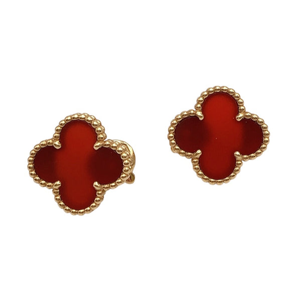 ヴァンクリーフ＆アーペル Van Cleef & Arpels ヴィンテージアルハンブラピアス 750/カーネリアン ジュエリー