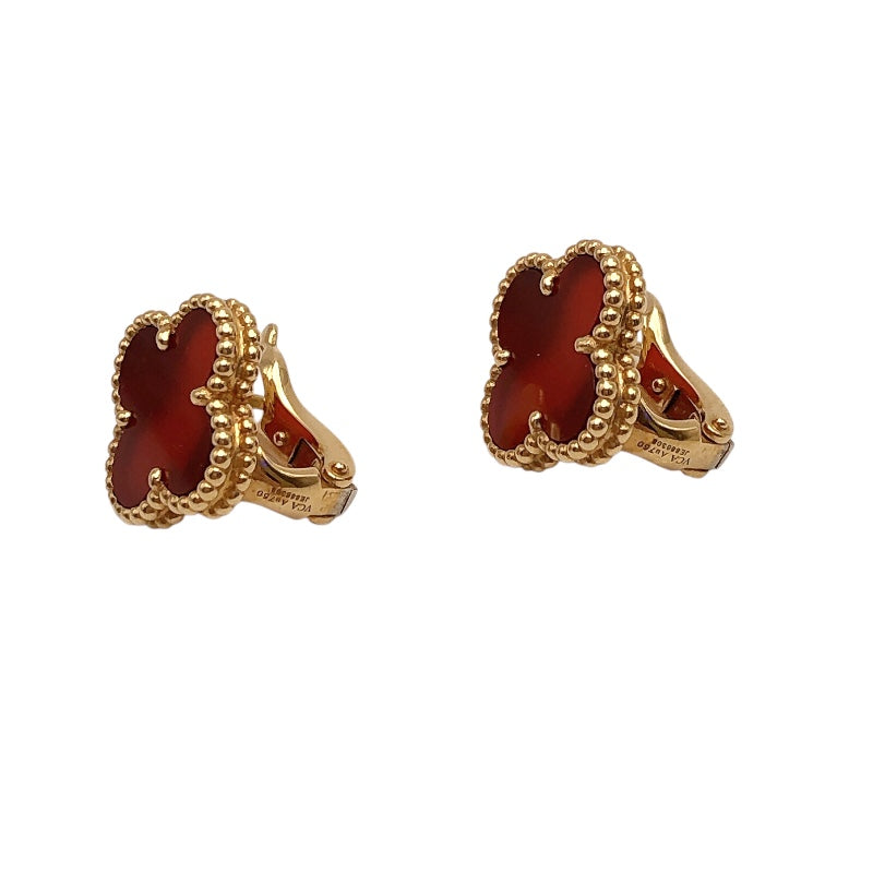 ヴァンクリーフ＆アーペル Van Cleef & Arpels ヴィンテージアルハンブラピアス 750/カーネリアン ジュエリー