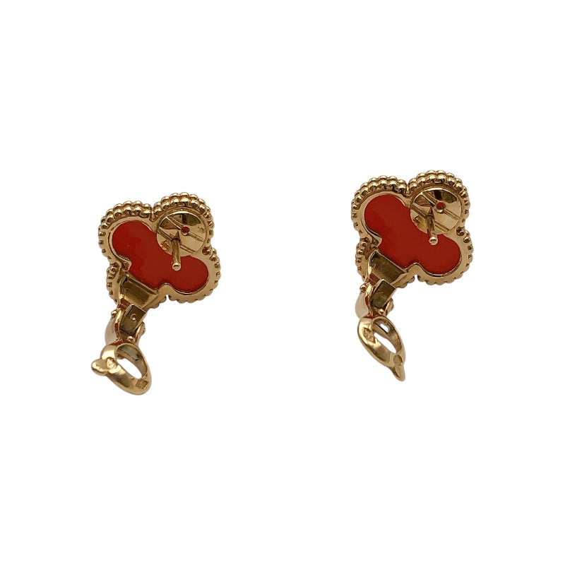 ヴァンクリーフ＆アーペル Van Cleef & Arpels ヴィンテージアルハンブラピアス 750/カーネリアン ジュエリー