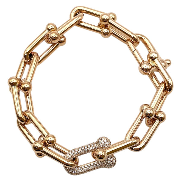 ティファニー TIFFANY＆CO ハードウェアラージリンクブレス 750PG  