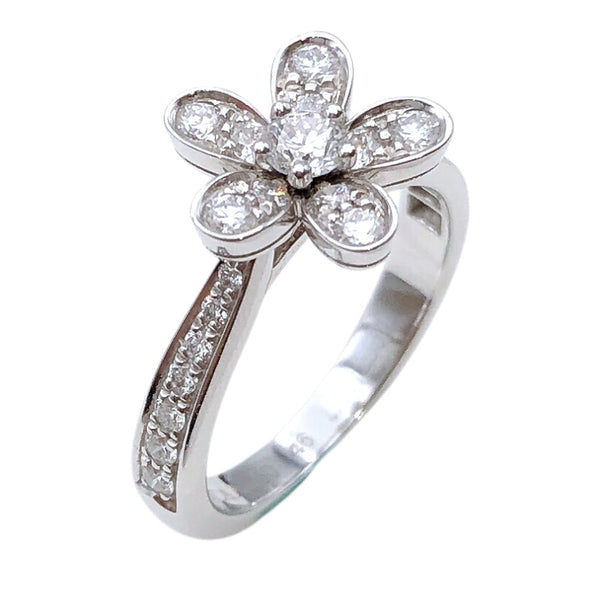 ヴァンクリーフ＆アーペル Van Cleef & Arpels ソクラテス 1フラワーダイヤリング  K18ホワイトゴールド ジュエリー