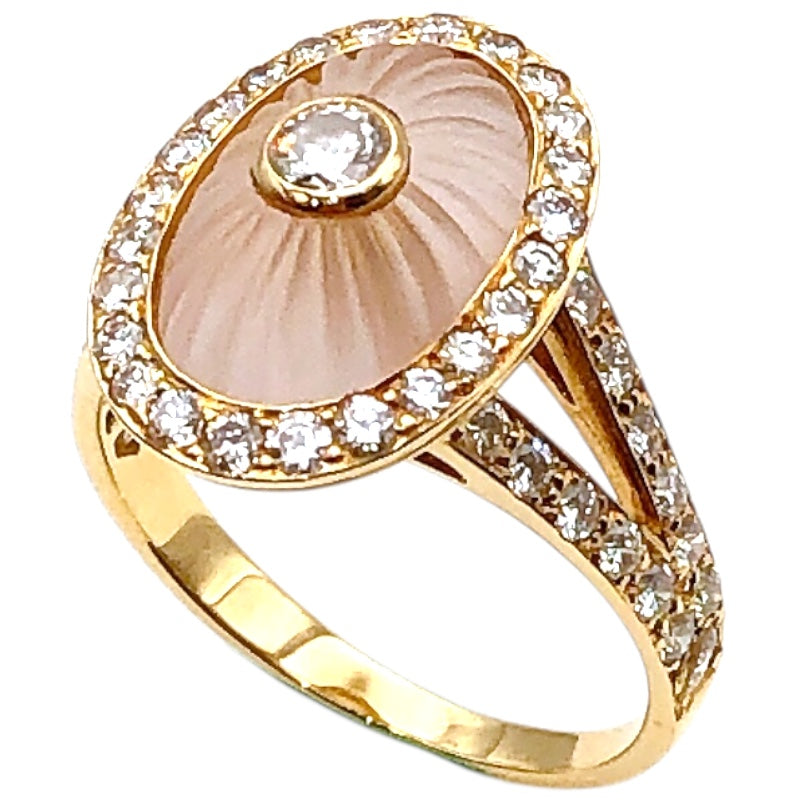 ブシュロン BOUCHERON ロッククリスタルダイヤリング K18ゴールド ジュエリー