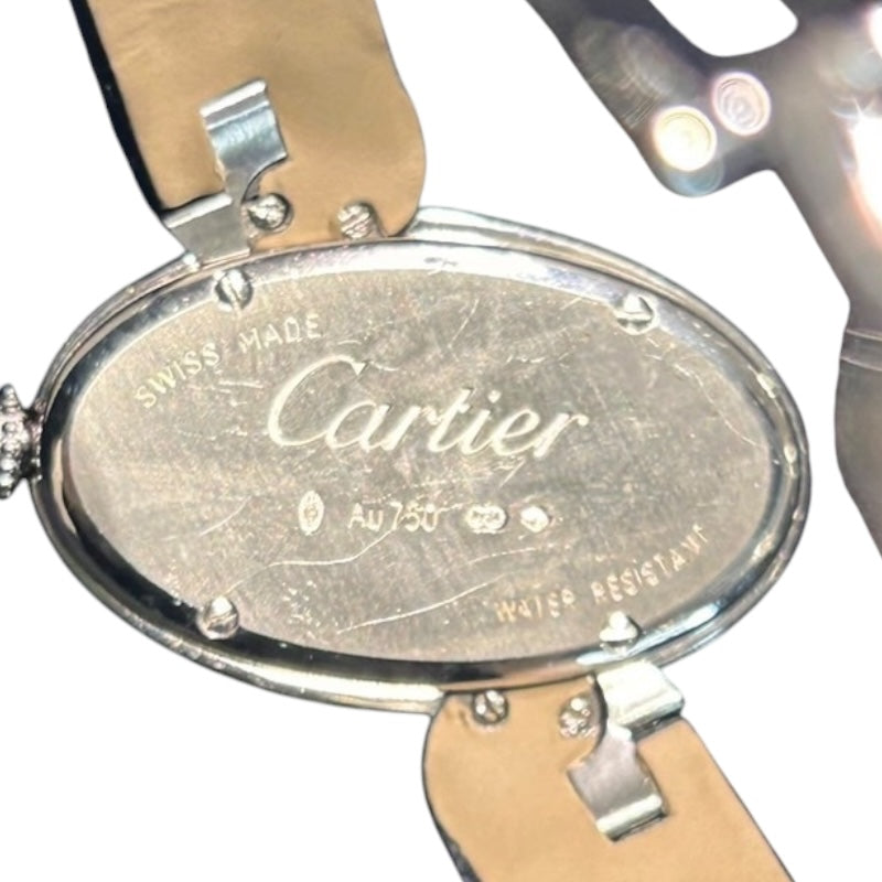 カルティエ Cartier デリス ドゥ カルティエ WG800014 18Kホワイトゴールド/革ベルト レディース 腕時計
