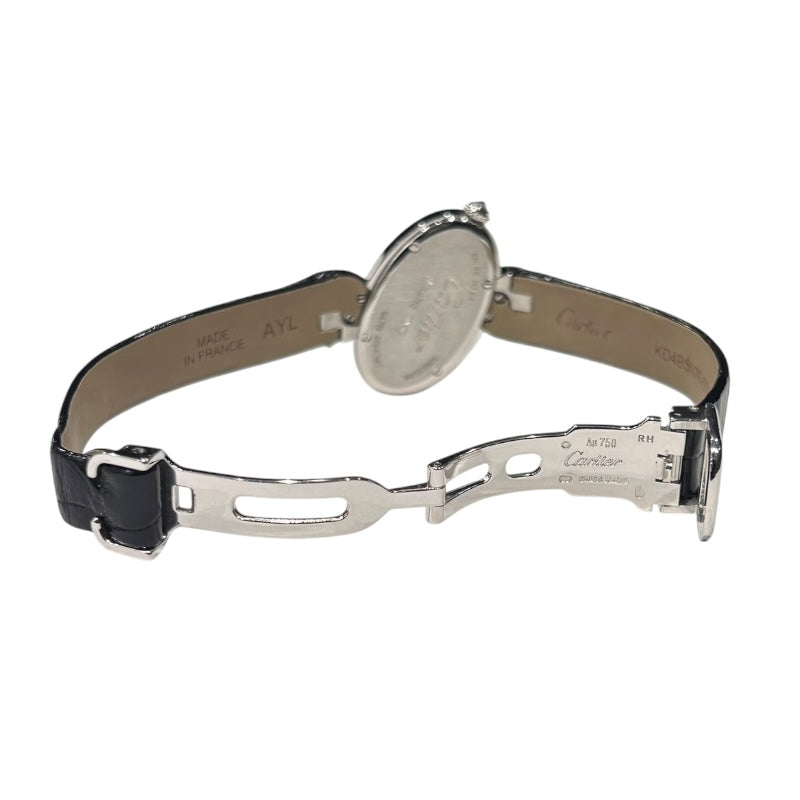 カルティエ Cartier デリス ドゥ カルティエ WG800014 18Kホワイトゴールド/革ベルト レディース 腕時計