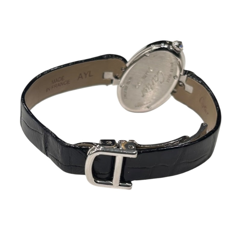 カルティエ Cartier デリス ドゥ カルティエ WG800014 18Kホワイトゴールド/革ベルト レディース 腕時計