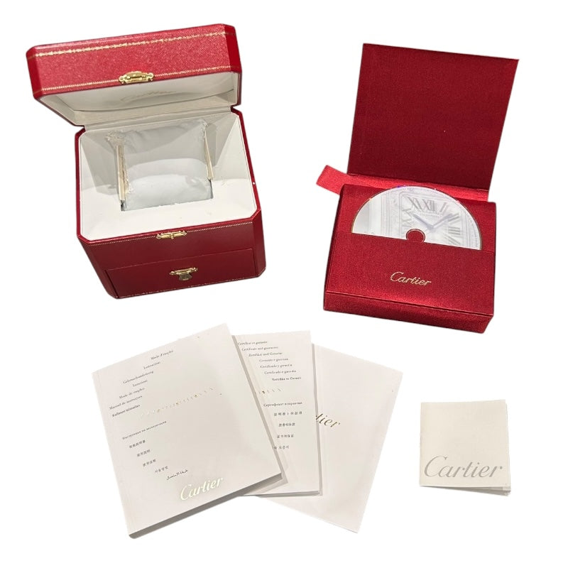 カルティエ Cartier デリス ドゥ カルティエ WG800014 18Kホワイトゴールド/革ベルト レディース 腕時計
