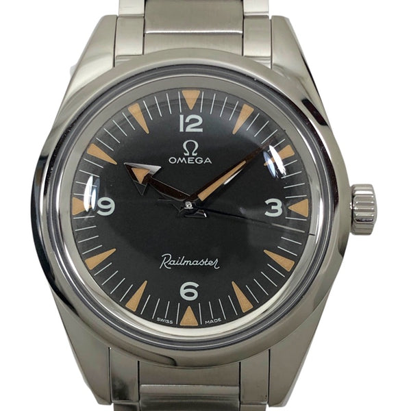 オメガ OMEGA レイルマスター 1957 トリロジー 220.10.38.20.01.002 ブラック SS メンズ 腕時計