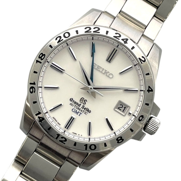 セイコー SEIKO Grand Seiko メカニカル GMT SBGM025 ホワイト SS 自動巻き メンズ 腕時計