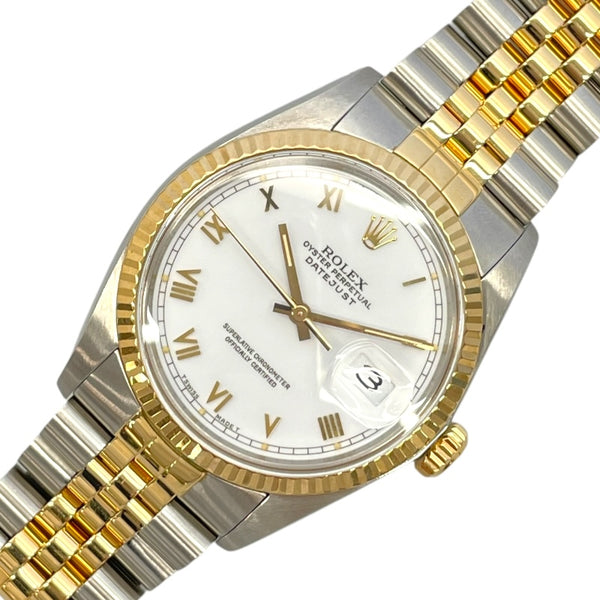 ロレックス ROLEX デイトジャスト 16013 ホワイト K18YG/SS 自動巻き ユニセックス 腕時計