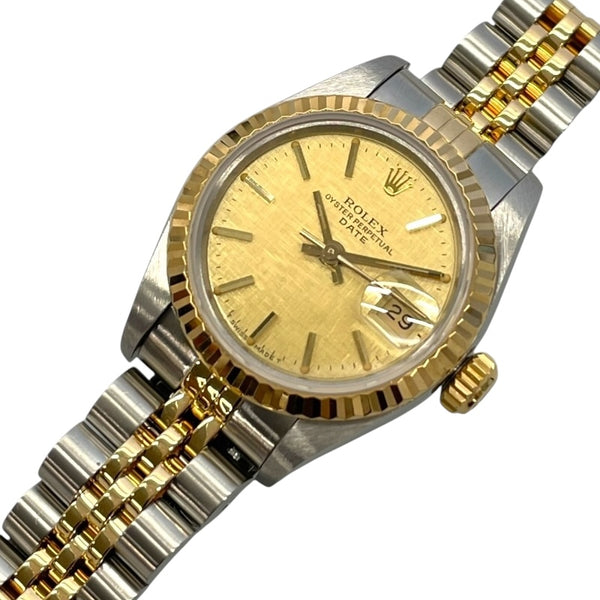 ロレックス ROLEX デイト モザイク 69173 ゴールド K18YG/SS 自動巻き レディース 腕時計