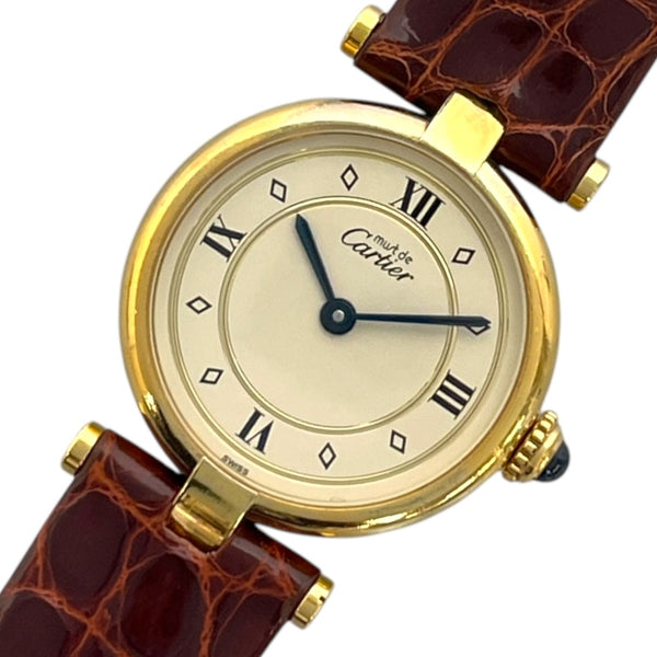 カルティエ Cartier マストヴァンドーム ヴェルメイユ 590004 アイボリー SV/GF クオーツ レディース 腕時計