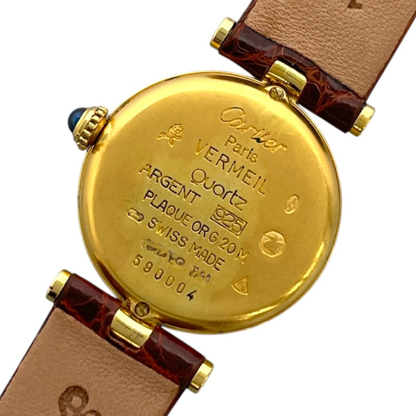 カルティエ Cartier マストヴァンドーム ヴェルメイユ 590004 アイボリー SV/GF クオーツ レディース 腕時計