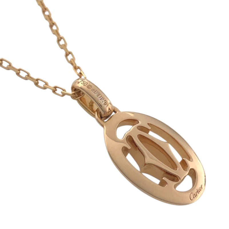 カルティエ Cartier ロゴドゥーブルダイヤネックレス Au750　ダイヤモンド ジュエリー