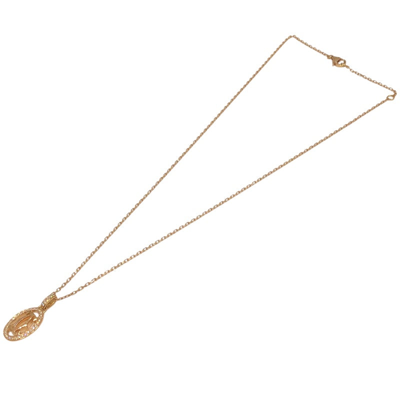 カルティエ Cartier ロゴドゥーブルダイヤネックレス Au750　ダイヤモンド ジュエリー