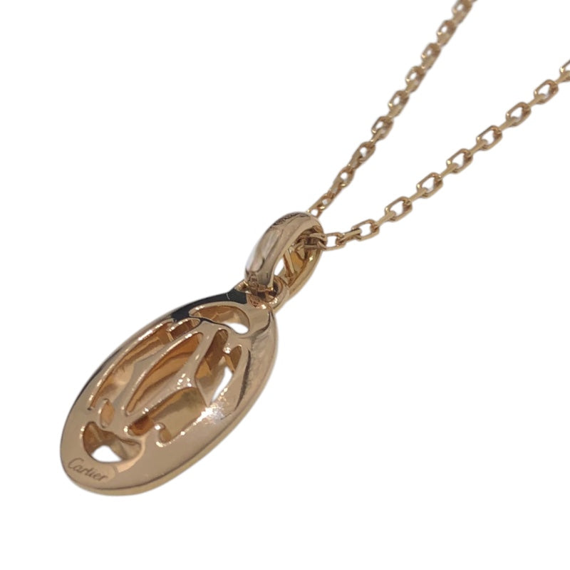 カルティエ Cartier ロゴドゥーブルダイヤネックレス Au750